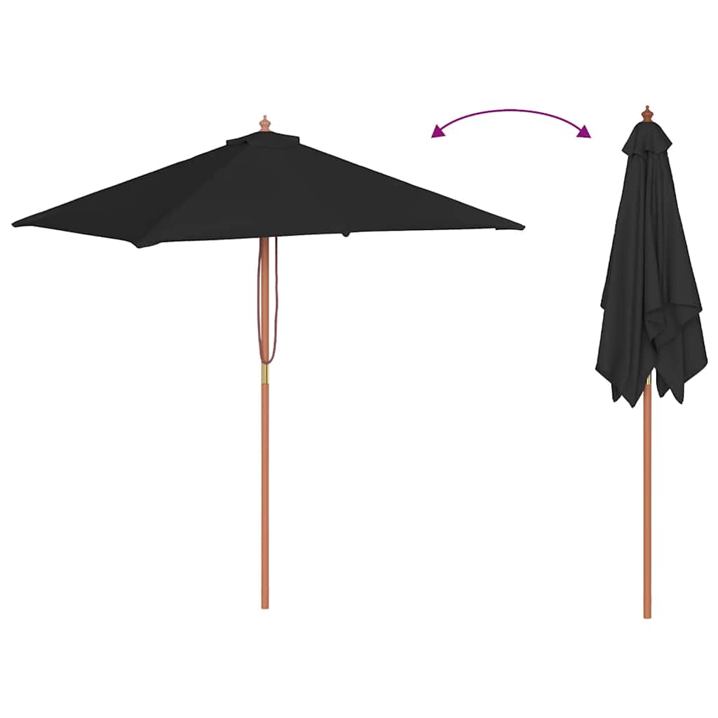 Parasol with wooden pole