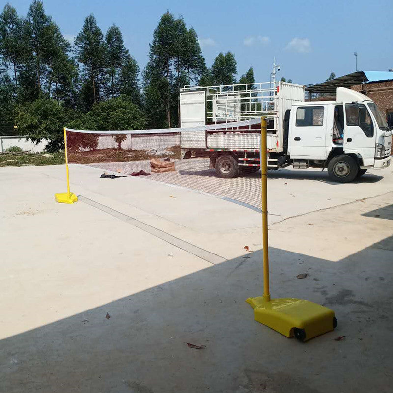 Portable Badminton Net In The Hurdle