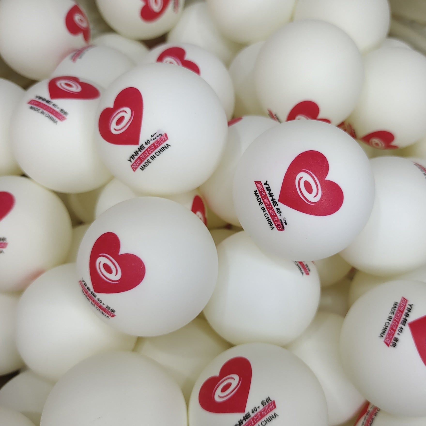 Galaxy Red Heart Table Tennis Training Ball