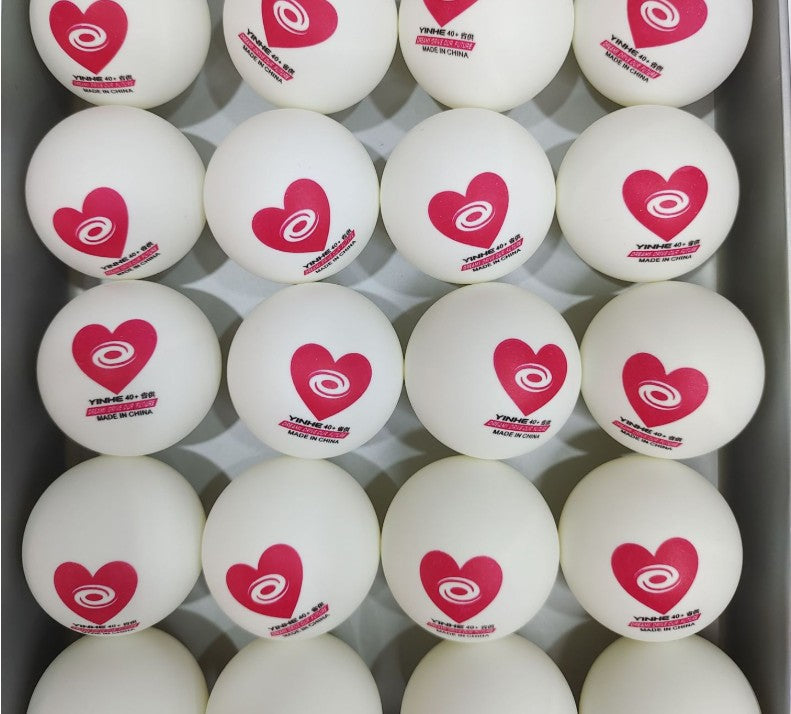 Galaxy Red Heart Table Tennis Training Ball