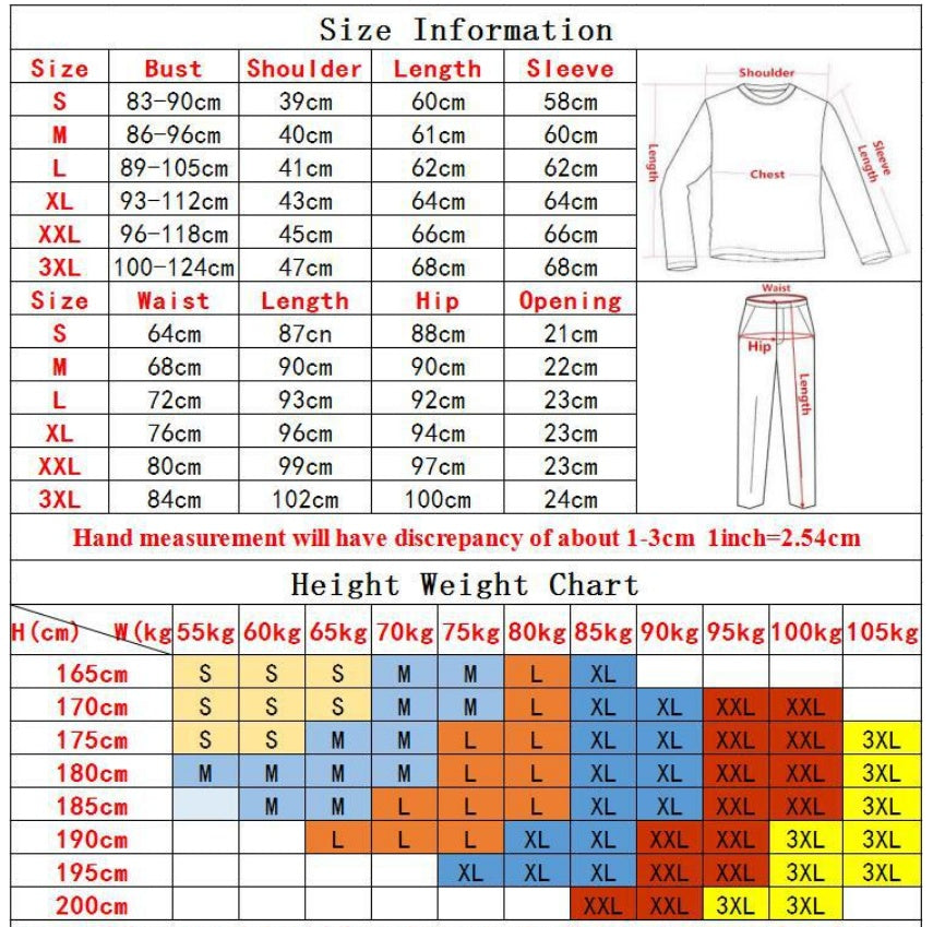 Compression Cool Dry Sports Tights size chart includes bust, shoulder, sleeve, waist, hip, length, and opening for S-3XL. Also features a height and weight chart for fit guidance and quick dry fabric for all-day comfort.