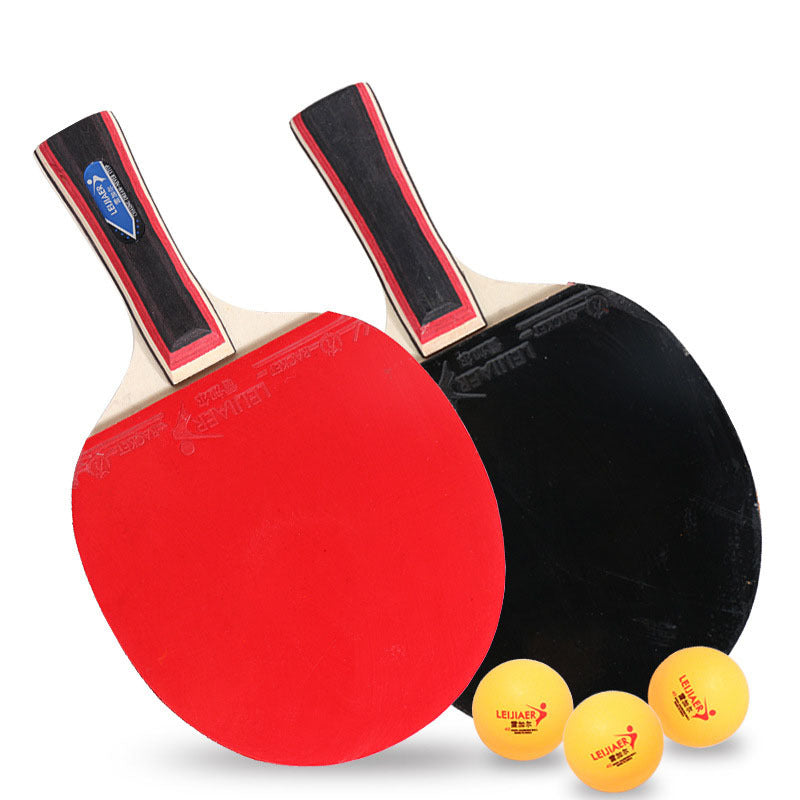 Inverted Rubber Table Tennis Rackets Two-pack Three-ball Beginner