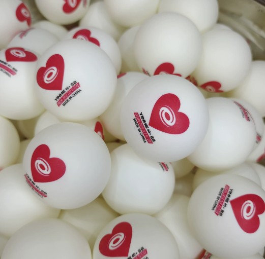 Galaxy Red Heart Table Tennis Training Ball