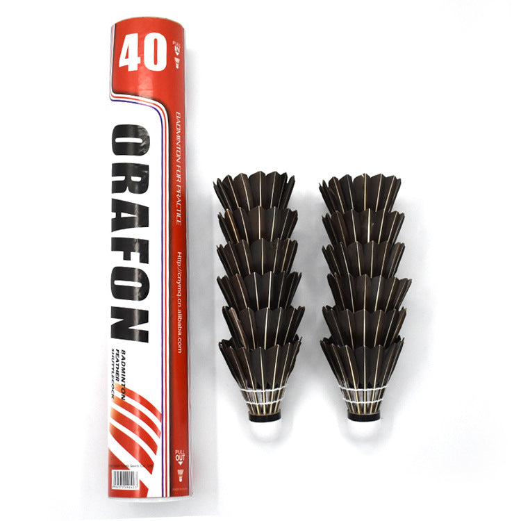 12 Sets Of Goose Feather Badminton Shuttlecock