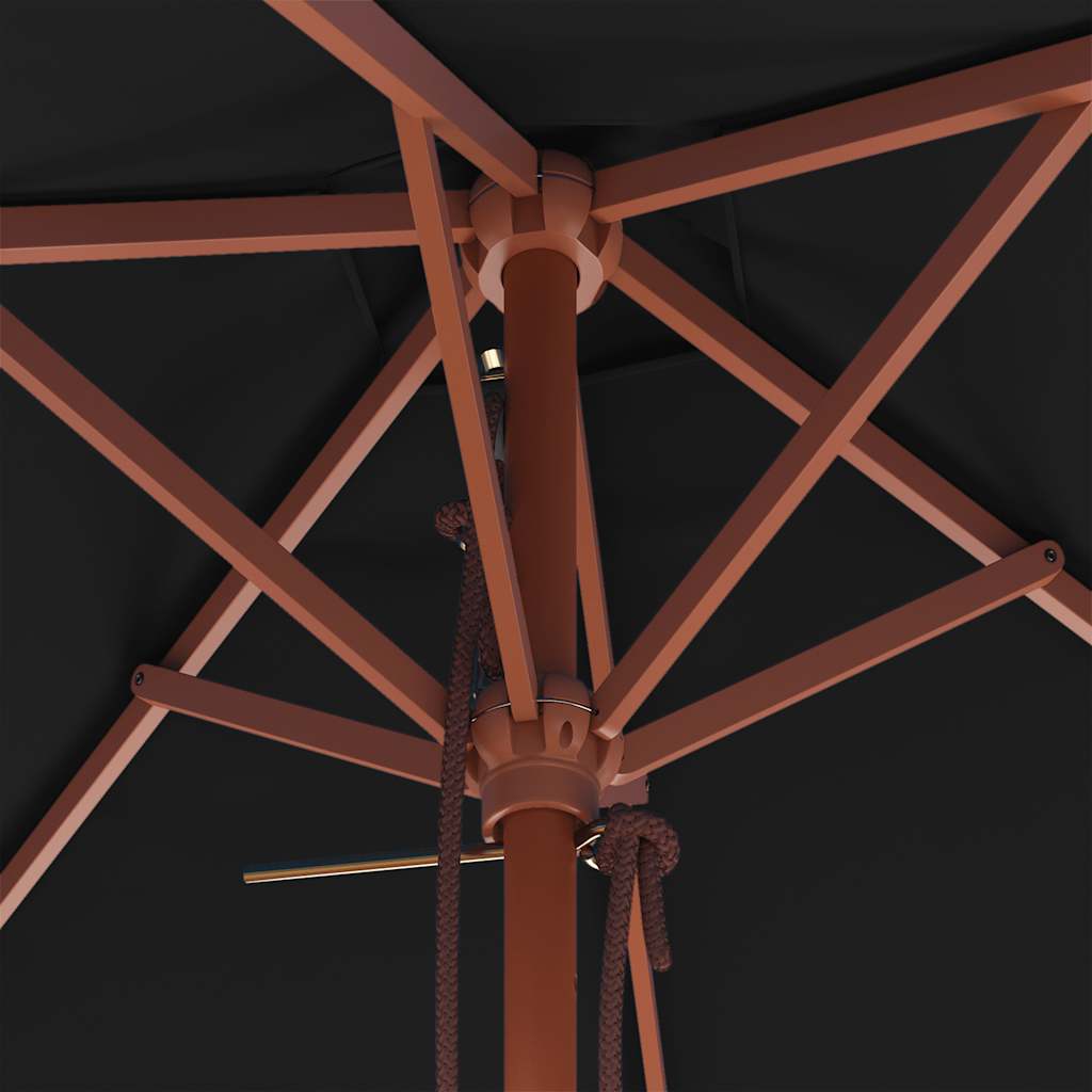 Parasol with wooden pole