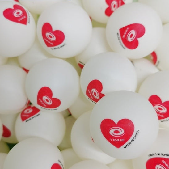 Galaxy Red Heart Table Tennis Training Ball