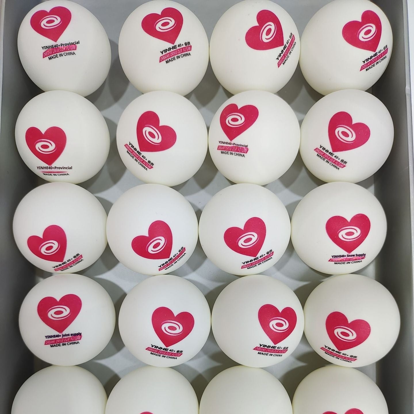 Galaxy Red Heart Table Tennis Training Ball