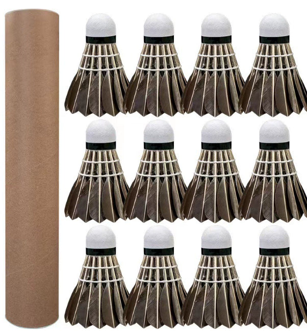 12 Sets Of Goose Feather Badminton Shuttlecock