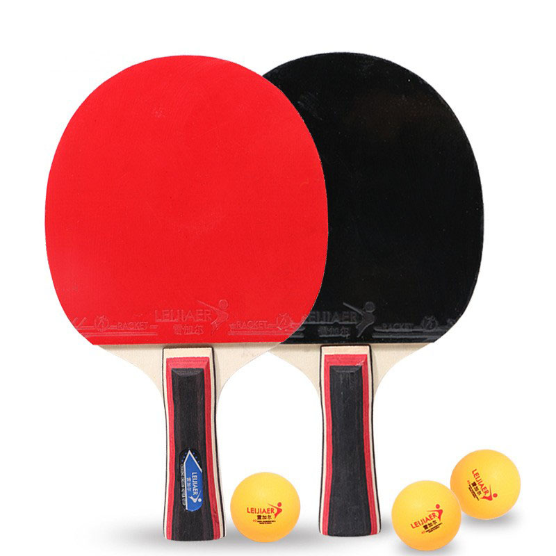 Inverted Rubber Table Tennis Rackets Two-pack Three-ball Beginner